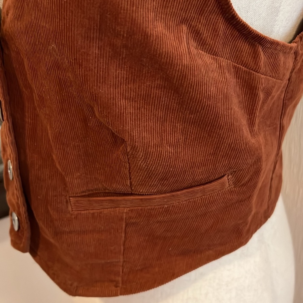 Windsor Rust Button-Up Vest - Picture 3 of 8